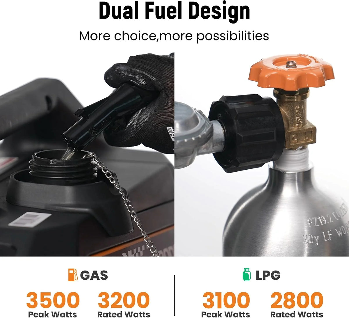 maXpeedingrods Generator pr?du inwertorowego LPG/benzynowy, 3500 W