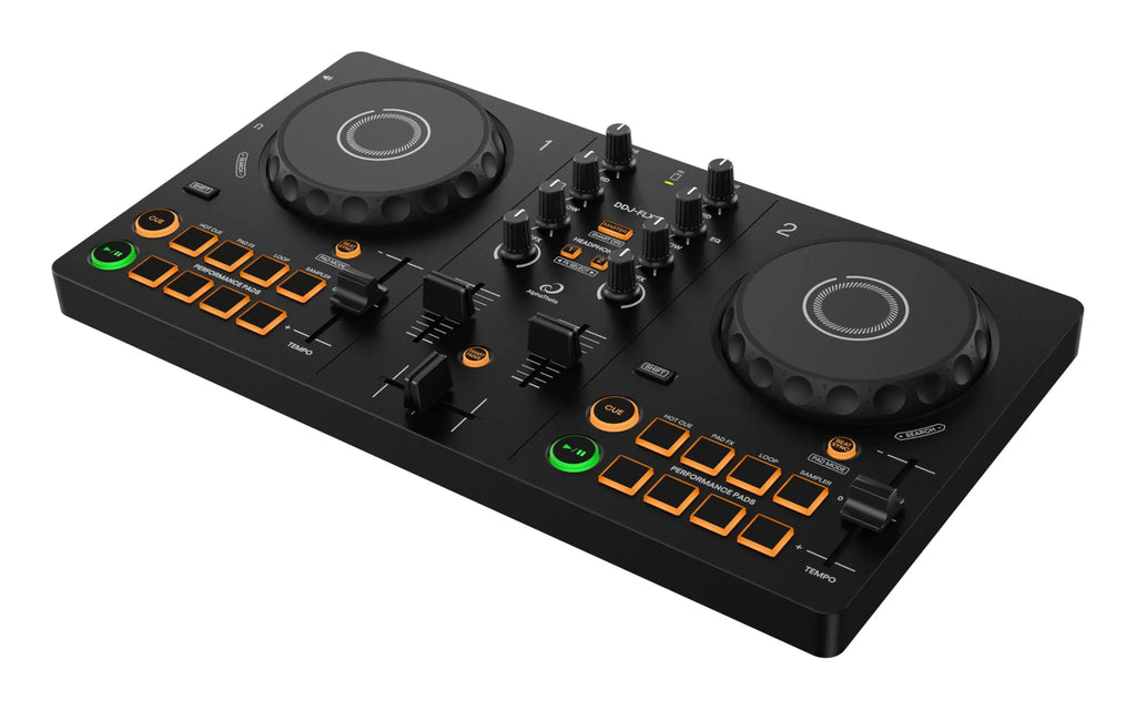 Controlador de DJ DDJ-FLX2 de 2 canales, compatible con USB-C para PC, Mac, smartphone y tablet