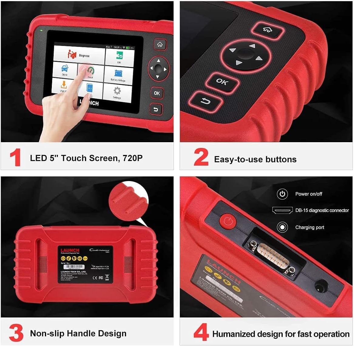 Escáner OBD2 Launch CRP129X Elite, herramienta de diagnóstico automotriz, actualización gratuita 2023, 8 reinicios: EPB/SAS/TPMS/BMS/Acelerador/Aceite, codificación de inyectores, ABS/SRS/TCM/Motor, Auto Vin