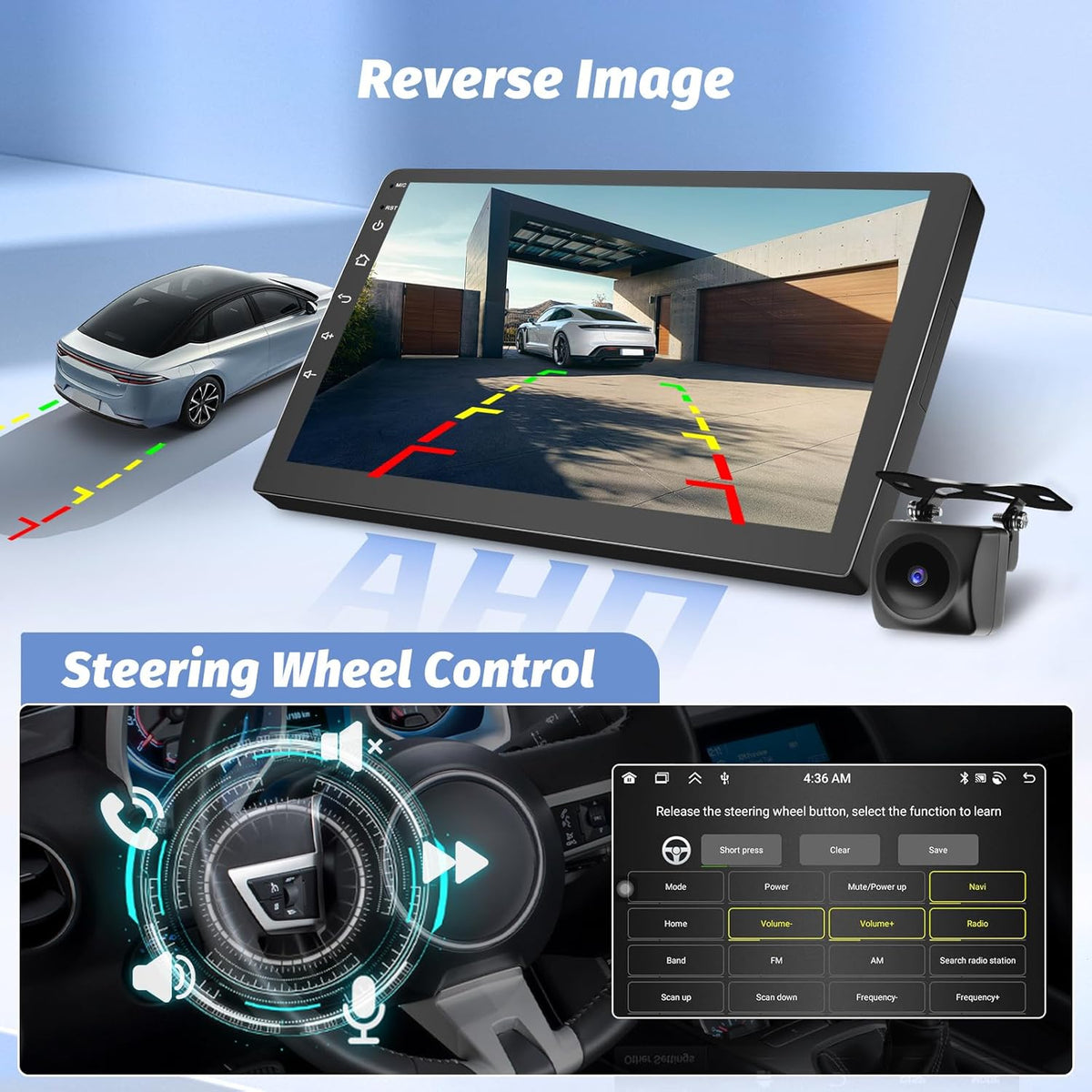 Autorradio Hikity Android 15 de 4G + 64G y 8 núcleos para Peugeot 308, 308SW, 408 (2007-2015), con Carplay inalámbrico, Android Auto, pantalla de 9'', GPS, Bluetooth, WiFi, RDS, DSP, 3 pantallas divididas, SWC y cámara de visión trasera.