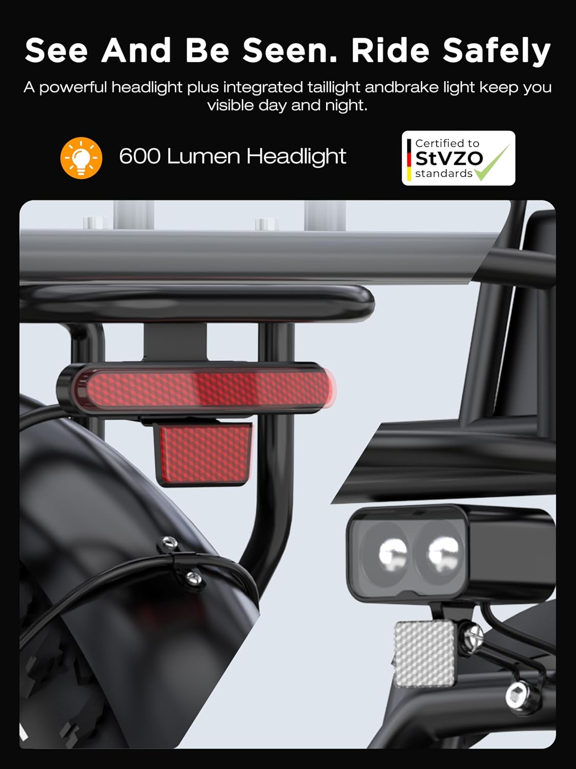 Bicicleta eléctrica HITWAY BK6S Plus con batería de 48V 27Ah y autonomía de 110-150 km, bicicleta eléctrica urbana con neumáticos gruesos de 20 pulgadas y doble cesta portaequipajes, motor de 250W, 25 km/h, cambio de 7 velocidades
