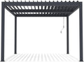 Pérgola bioclimática Windsor Premium de aluminio con LED 3 x 4 - Gris