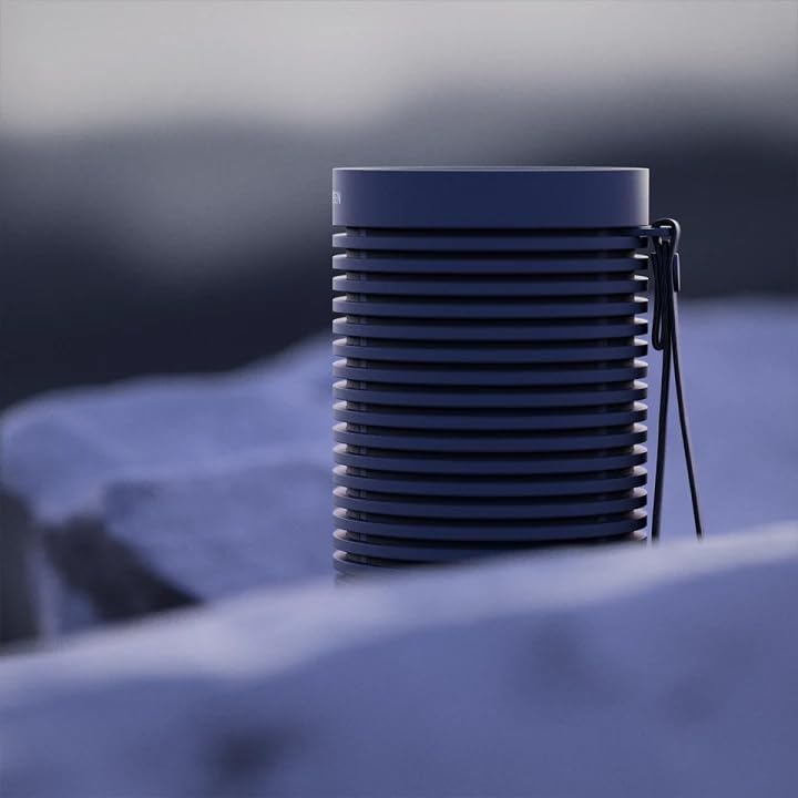 Bang & Olufsen Beosound Explore – Altavoz Bluetooth inalámbrico portátil para exteriores, hogar y viajes, 27 horas de autonomía, resistente al agua, sonido 360° + cable de carga USB-C – Negro antracita