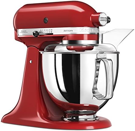 Robot de cocina KitchenAid Artisan con cortador de verduras, picadora de carne y muchos accesorios, 5KSM175PSEER (Rojo imperio)