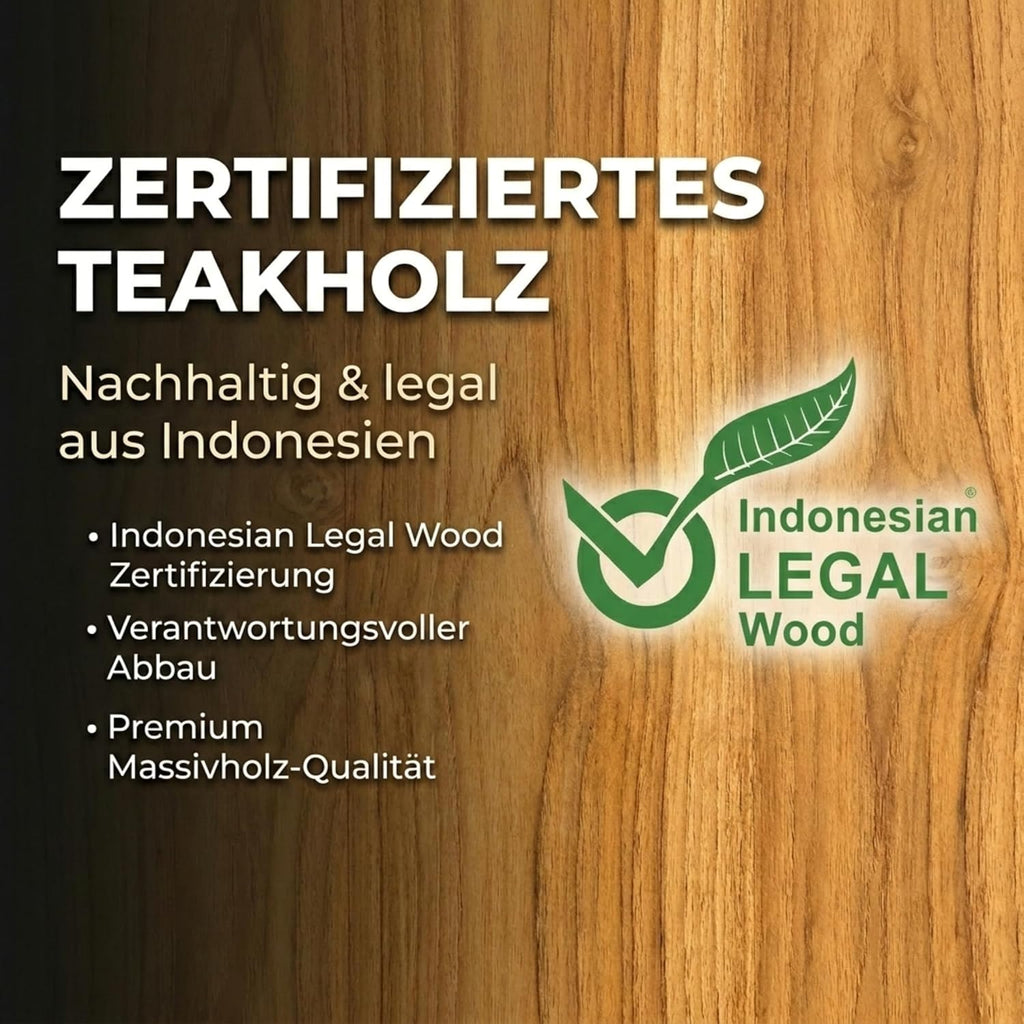Banco circular premium SAM Timo de 180 cm, banco circular de 360° para árboles de madera maciza de teca, banco de jardín resistente a la intemperie con capacidad para hasta 8 personas, banco circular de madera para jardín y terraza