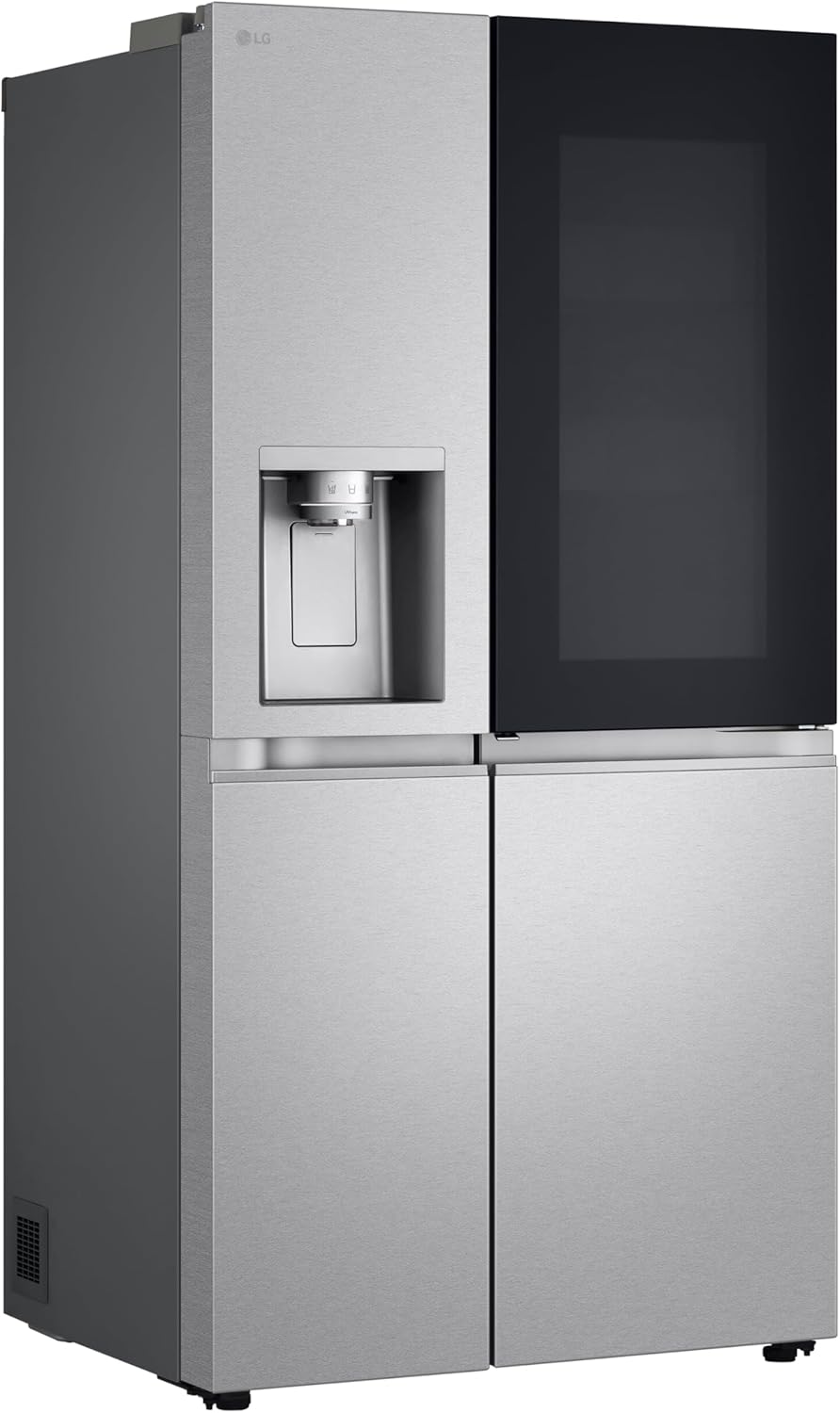 Frigorífico Side by Side LG GSGV81PYLL, Clase E, 635 L, Instaview, frigorífico con congelador, dispensador de hielo, hielo picado y agua, Total NoFrost, compresor Smart Inverter, Wi-Fi