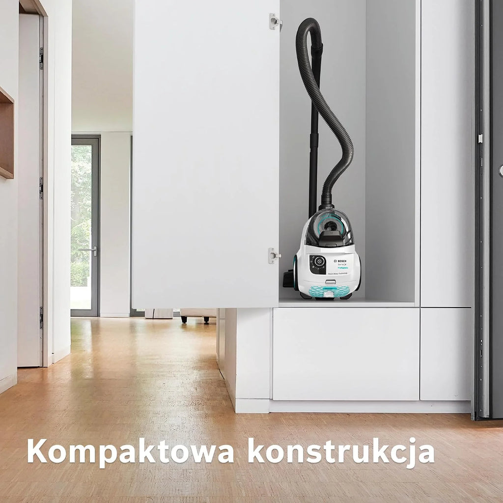 Bosch Serie 4 ProHygienic Odkurzacz 550 W, BGC21HYG1, biało-turkusowy