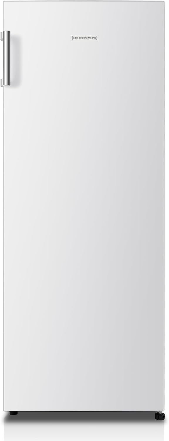 Frigorífico independiente Heinrich's de 242 l, nevera sin congelador, XXL, frigorífico de una puerta, iluminación LED, frigorífico de libre instalación con 5 estantes de cristal, bisagra de puerta reversible, silencioso 40 dB, (blanco)