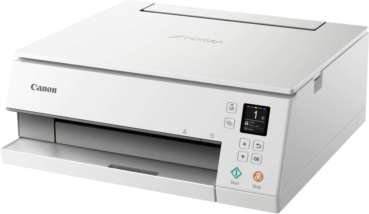 Impresora multifunción de inyección de tinta a color Canon PIXMA TS6350a DIN A4 (impresora fotográfica, escáner, copiadora, OLED, 4.800x1.200 ppp, USB, WLAN, 5 tintas independientes, impresión a doble cara, 2 bandejas de papel), negro