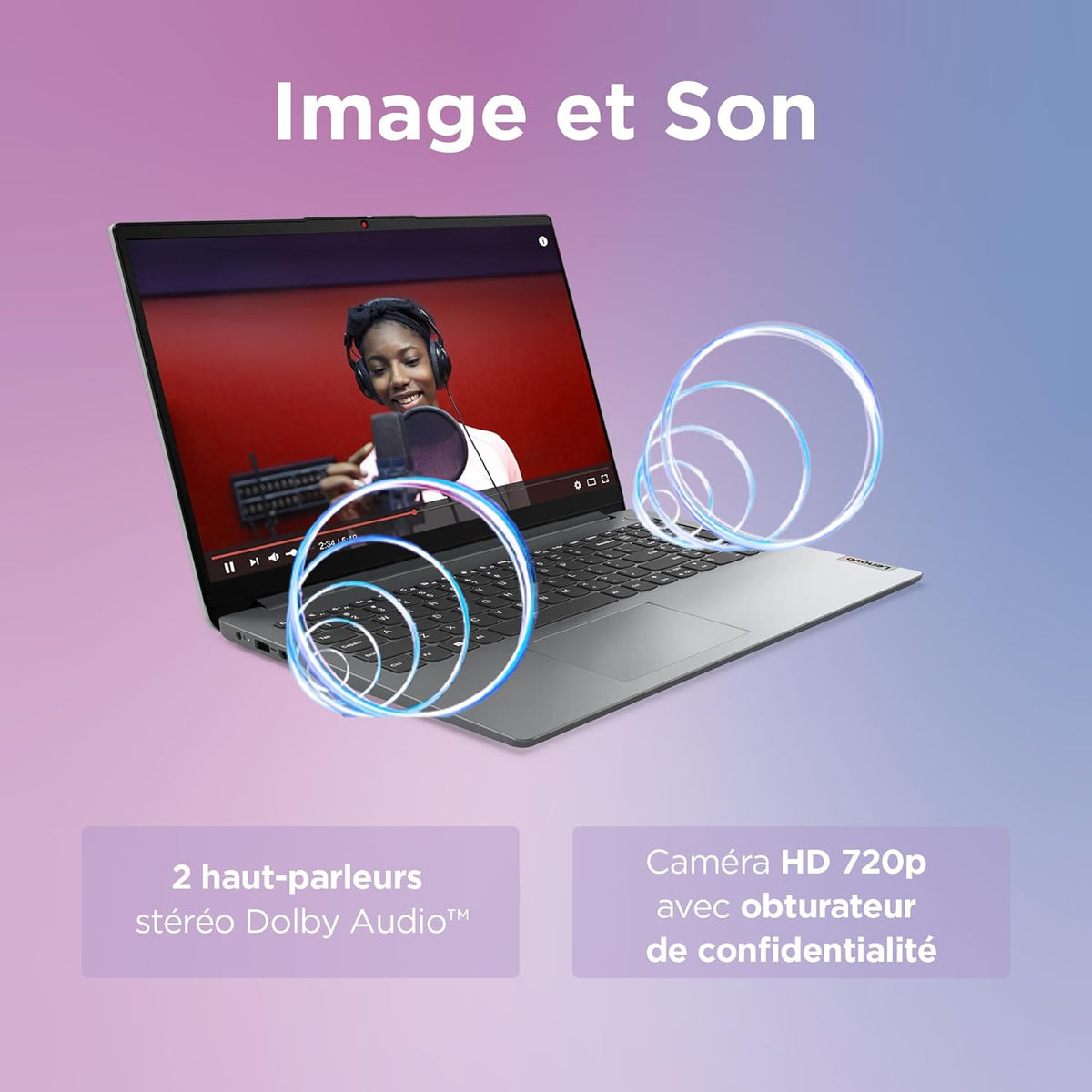 Lenovo IdeaPad 1 15AMN7 - Ordenador portátil 15.6'' FHD (AMD Ryzen 5 7520U, 16 GB RAM, 512 GB SSD, Gráficos AMD Radeon 610M, Windows 11 Home) Teclado francés AZERTY - Gris