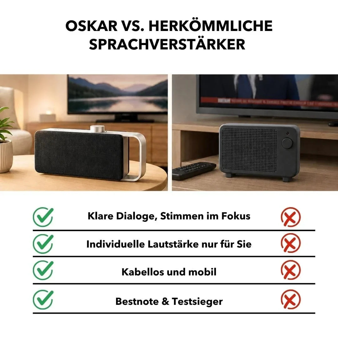 Barra de sonido para TV Oskar SV-100 GY con amplificación de voz, 16 horas de autonomía y conexión óptica