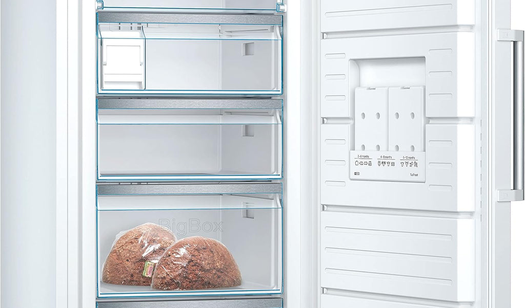 Bosch GSN54AWCV Serie 6 - Congelador XXL (176 x 70 cm, extra ancho, 327 L, NoFrost: nunca más tendrá que descongelar, iluminación LED uniforme, espacio para grandes congelados)