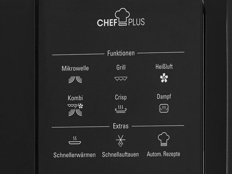 Bauknecht MW 49 SL Horno microondas independiente/ Microondas 800 vatios/ Grill de cuarzo 900 vatios/ Aire caliente 1700 vatios/ Función de cocción al vapor incl. recipiente de vapor