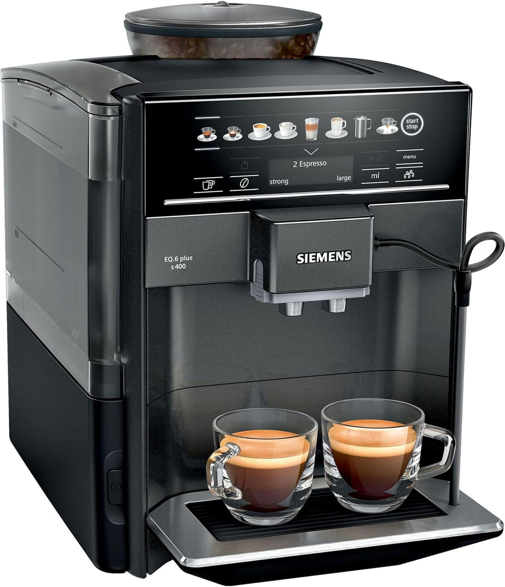 Siemens EQ6 Plus TE654319RW- Cafetera espresso - Antracita, Negro
