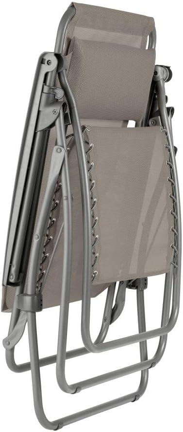 Lafuma Mobilier - Sillón relax gravedad cero RT 2 - Tumbona plegable para terraza y jardín - Tejido Batyline resistente - Tumbona multiposición, cómoda, Francia - Marrón castaño