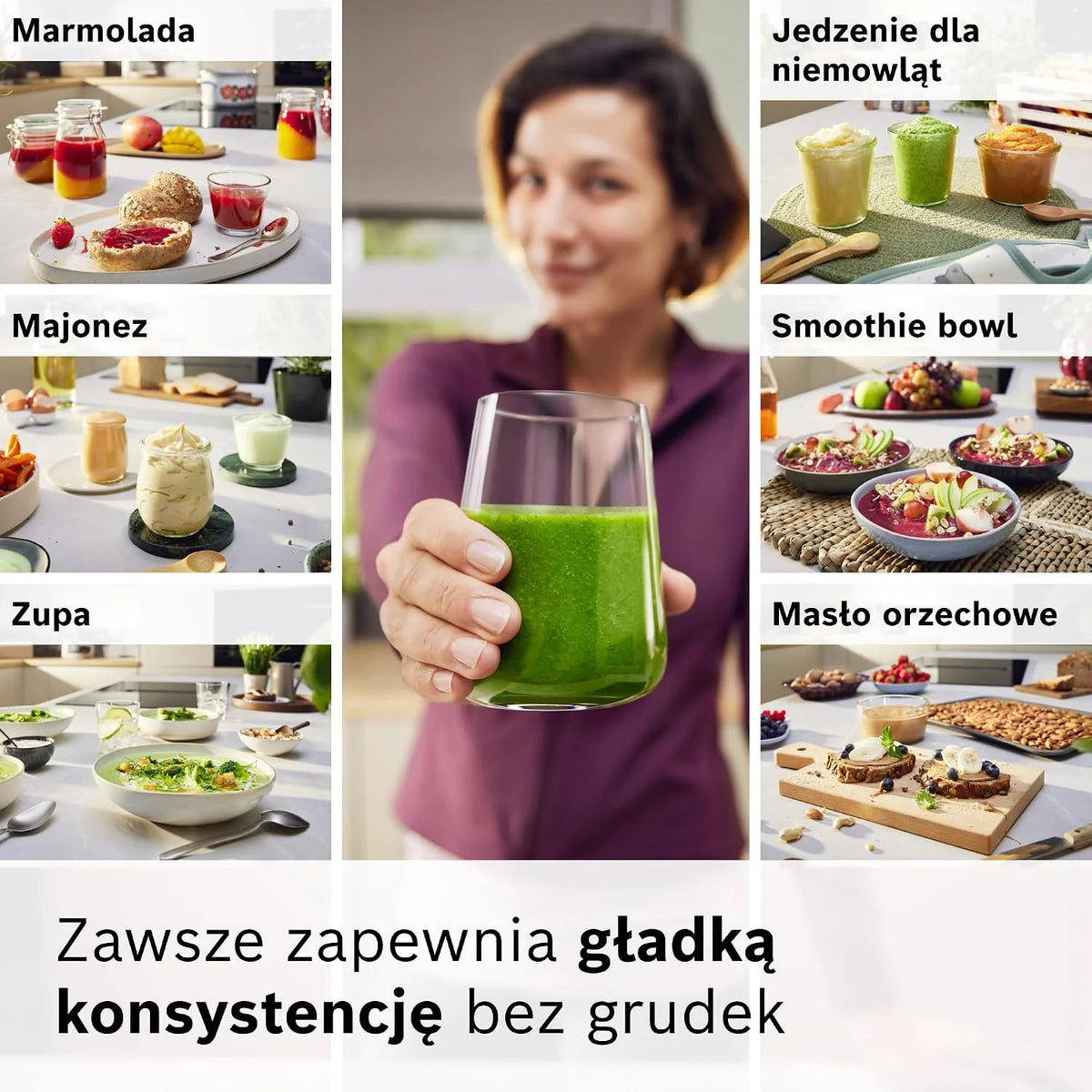 Bosch, blender ręczny, ErgoMaster Serie 8, silnik 1500 W, intuicyjna regulacja prędkości, 6-ramienne ostrze, akcesoria w zestawie, stal nierdzewna, MSM8M930