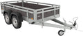 Remolque Tema Wood de doble eje basculante, caja de contrachapado, chasis de acero, 263x125 cm