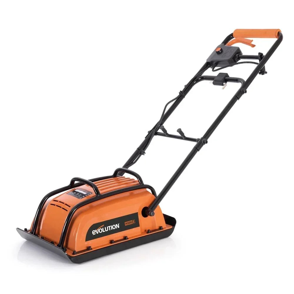 Pisón vibrante eléctrico Evolution Power Tools H320E Hulk, compactador de placa para senderos, césped artificial, terrazas, trabajos de pavimentación y arena
