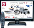 Smart TV Unispectra® de 16” (webOS) Full HD 230V 24V, triple sintonizador: satélite, antena, televisión por cable, 3xHDMI, 2xUSB, Magic Remote. Televisor de 12V para autocaravanas, caravanas, camiones, furgonetas y barcos.