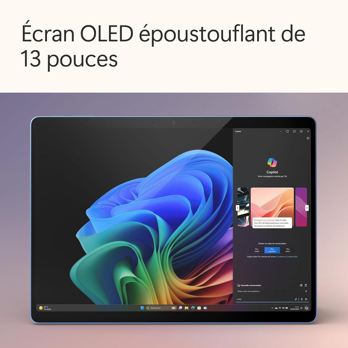 Microsoft Surface Pro (Cargador no incluido) | PC Copilot+ | Pantalla táctil OLED de 13" | Snapdragon® X Elite | 16 GB de RAM | SSD de 512 GB | Último modelo, 11.ª edición | Azul zafiro