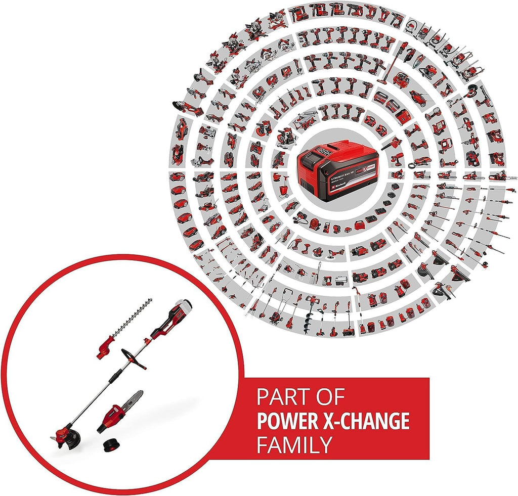 Multifunción inalámbrica Einhell GE-LM 36/4in1 Li-Solo Power X-Change (iones de litio, 4 en 1: cortasetos, motosierra, cortabordes, desbrozadora, sin batería ni cargador)