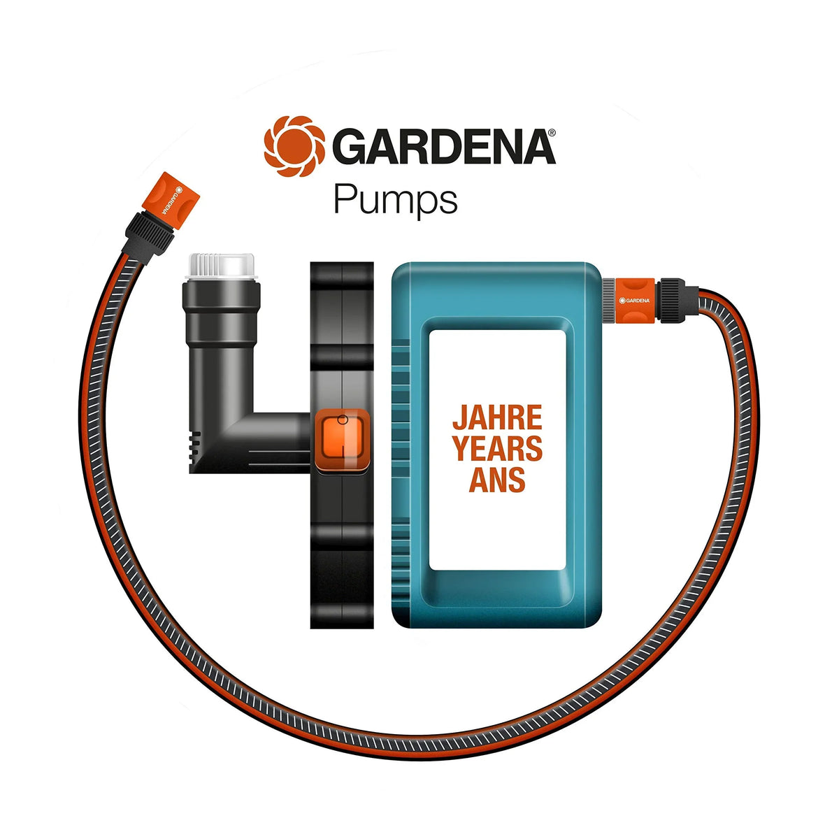 Bomba automática de agua para casa Gardena Comfort 5000/5E LCD, ahorro de energía, 5000 l/h, motor de 1300 W, protección térmica, protección contra funcionamiento en seco