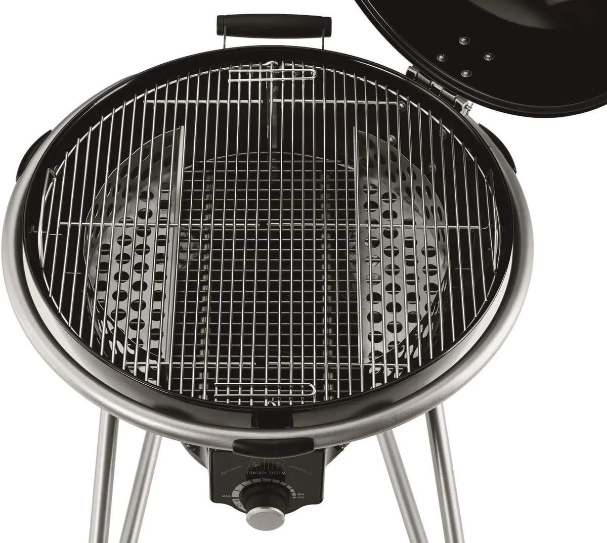 RÖSLE Barbacoa de carbón esférica No.1 AIR F60, sistema de control de aire, termómetro en la tapa, rejilla de acero inoxidable, superficie de cocción extra grande