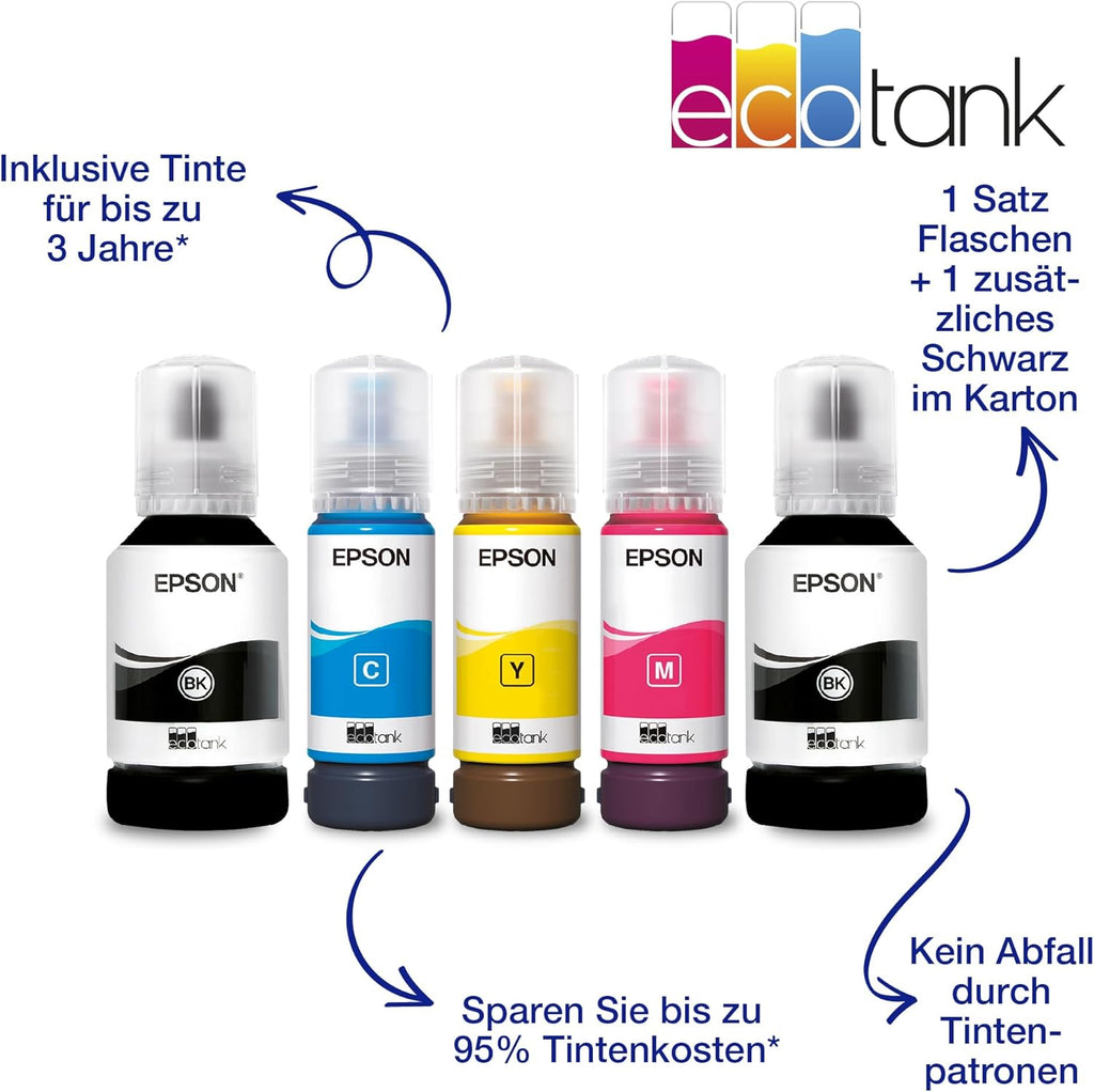 Impresora multifunción de inyección de tinta Epson EcoTank ET-2850 A4 con Wi-Fi y hasta 3 años de tinta incluida
