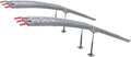 GREENSTAR - Juego de 2 rampas curvas plegables de aluminio - Capacidad máx. por par: 1360 kg - Incluye 4 pies ajustables y correa de seguridad