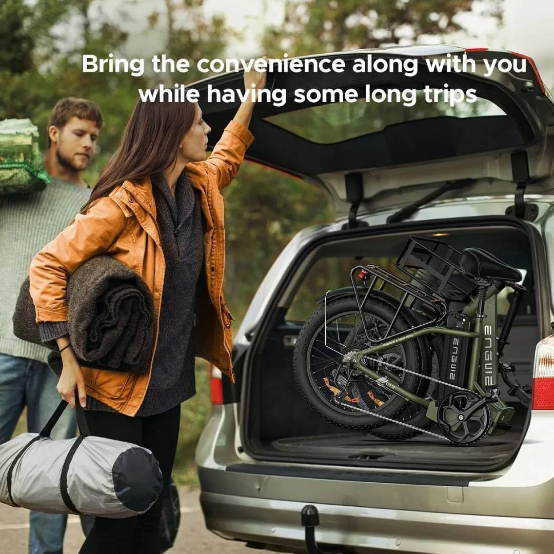 Bicicleta eléctrica plegable ENGWE con neumáticos Fat de 20 pulgadas, batería de litio de 15.6Ah para una autonomía de hasta 140 km, e-bike todoterreno de 7 velocidades para MTB, playa y nieve