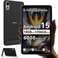 Tableta Blackview ZENO 1 de 8 pulgadas, Android 15, 90Hz, 800x1280 - Ultraligera y compacta para juegos, chip IA de 8 núcleos T615, 18GB RAM + 256GB ROM (2TB TF) / 4G LTE + WiFi 5G / Reconocimiento facial / 6000mAh / 8MP + 8MP / Widevine L1 / BT5.2 / GMS