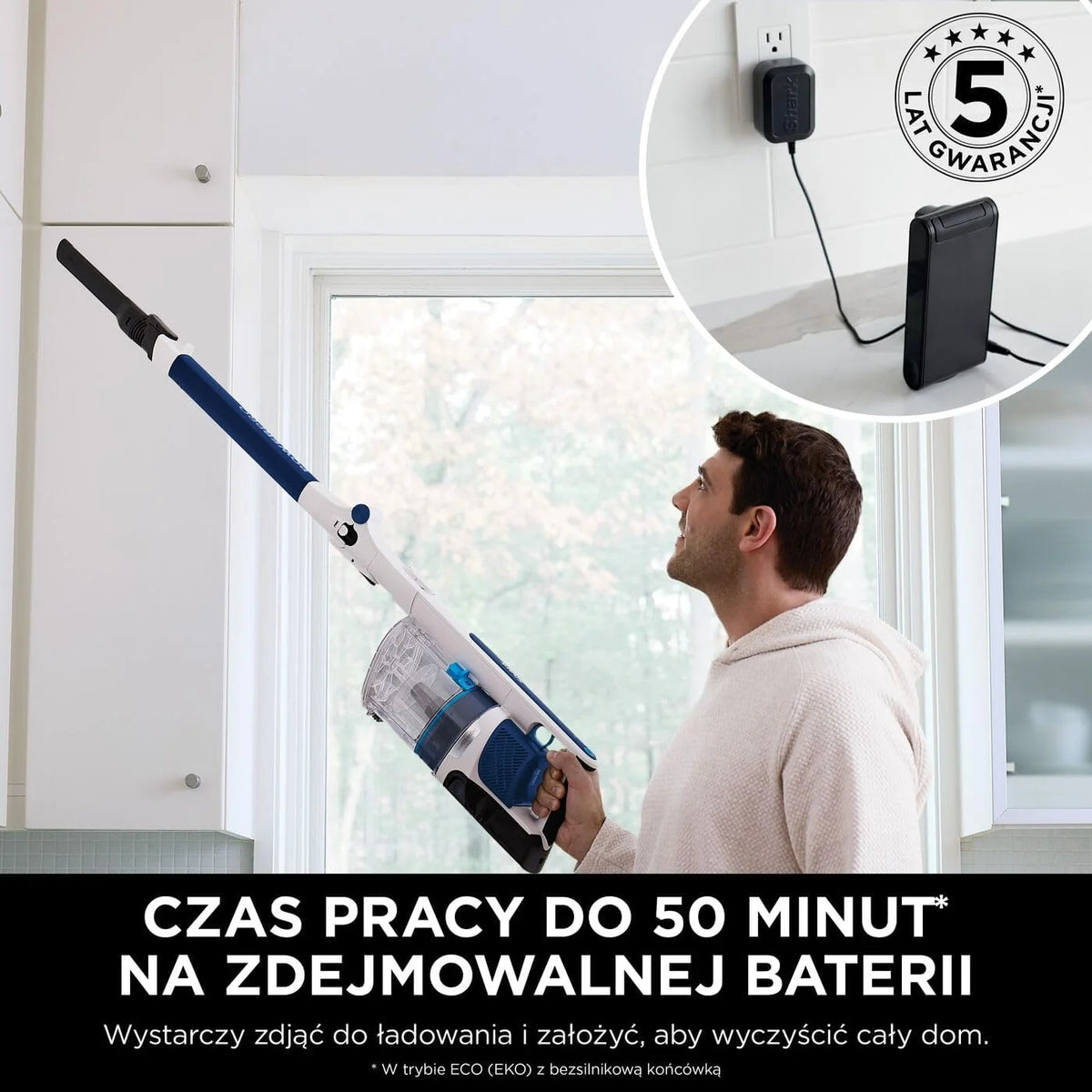 Shark PowerPro odkurzacz bezprzewodowy, granatowy metaliczny, IZ380EU