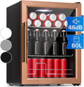 Mininevera KLARSTEIN de 60 L para bebidas y cerveza, frigorífico pequeño y silencioso, minibar interior/exterior, nevera pequeña para camping, almacenamiento de vinos, cosméticos, estantes ajustables, 3-10 °C