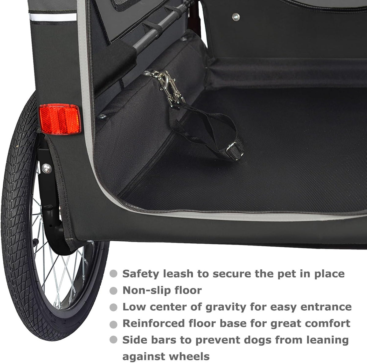 Doggyhut S-Line XL Remolque y cochecito para perros con suspensión 2 en 1, remolque de bicicleta para perros y jogger con suspensión hasta 45 kg
