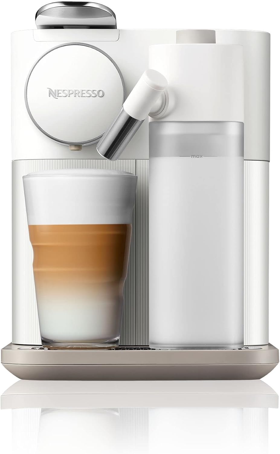 Nespresso De'Longhi EN640.W Gran Lattissima Cafetera de cápsulas con sistema automático de leche, 19 bares de presión, 1400 W, Blanco