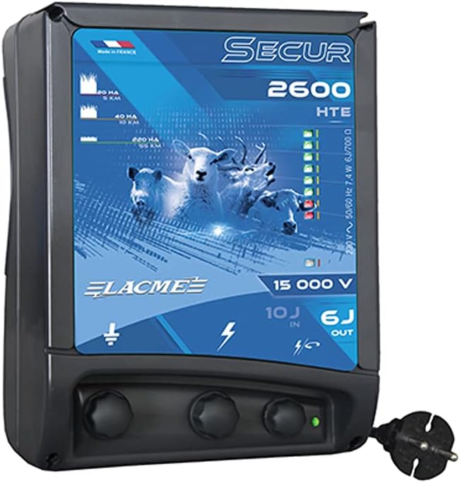 Lacme SECUR2600 Electrificador de Corriente, Negro/Azul