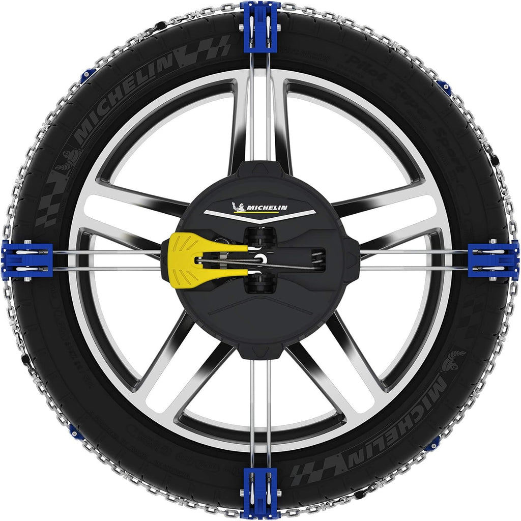 MICHELIN FAST GRIP Cadenas de nieve de montaje frontal n.º 90 - Vehículos no encadenables - Compatibles con sistemas ABS ESP - Tensión automática - Montaje en 2 minutos - Adherencia óptima en nieve y hielo