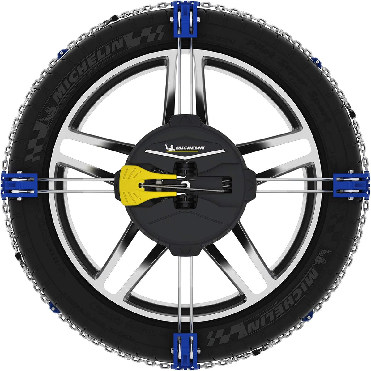 MICHELIN FAST GRIP Cadenas de nieve de montaje frontal n.º 90 - Vehículos no encadenables - Compatibles con sistemas ABS ESP - Tensión automática - Montaje en 2 minutos - Adherencia óptima en nieve y hielo