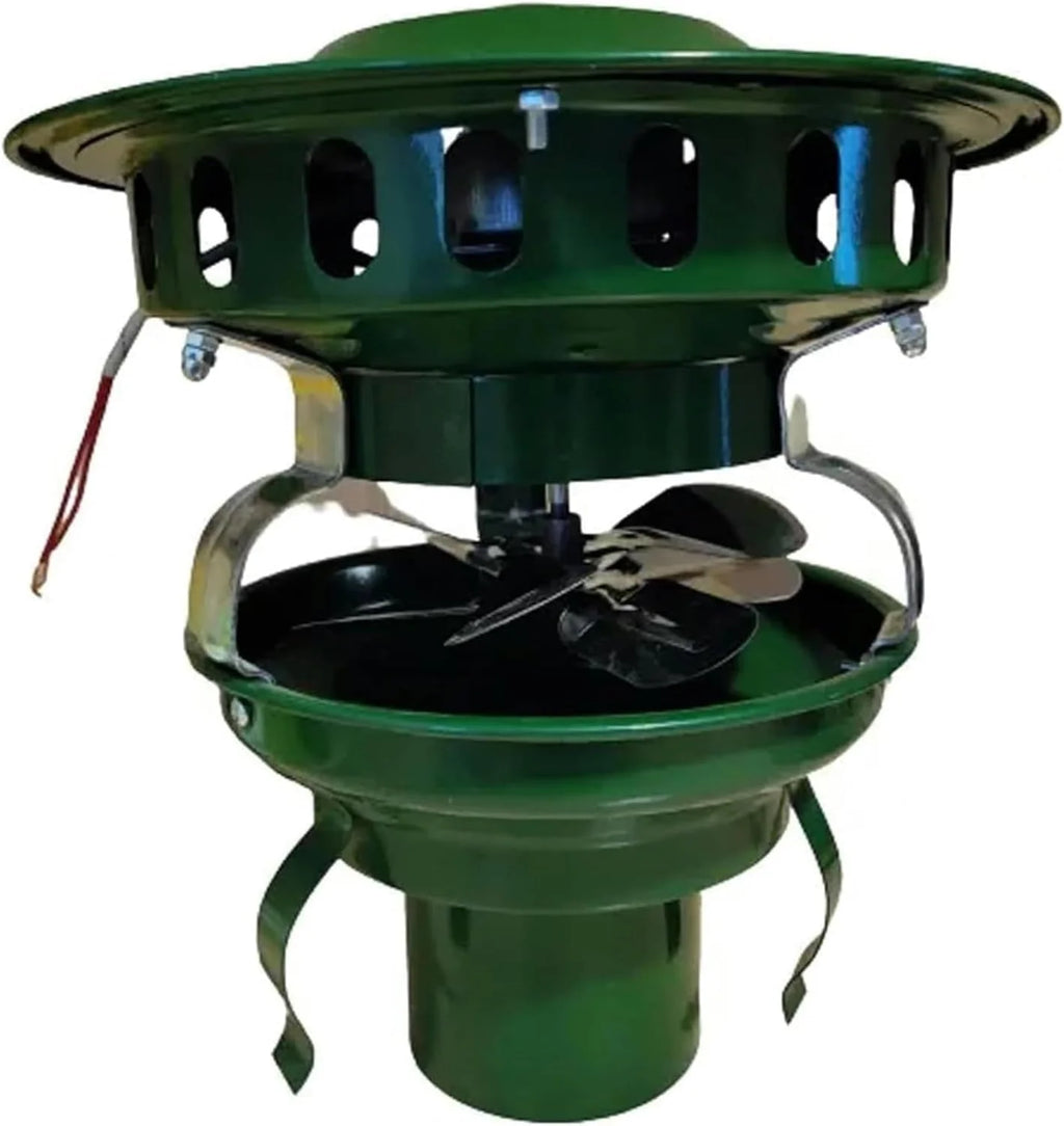Wentylator kominkowy, elektryczny wyciągacz dymu, wentylator dachowy, odkurzacz kominkowy 100 W, 9,5 cm - 1 sztuka - 14 cm