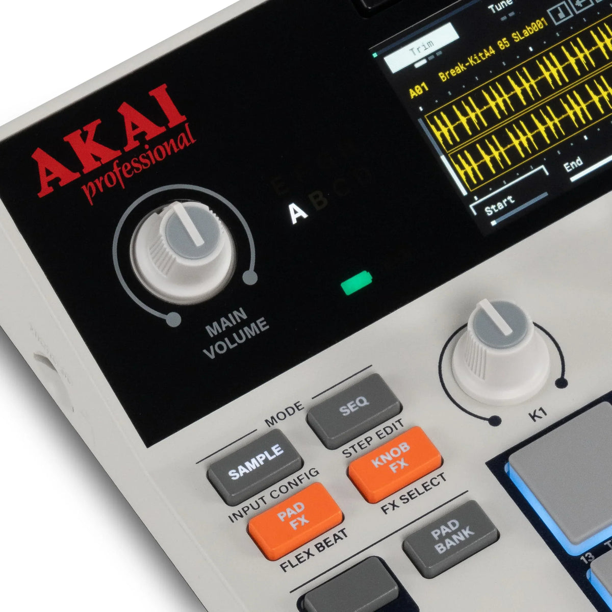 MPC Sampler MPCSAMPLE portátil, autónomo, USB-C con 16 pads, altavoz, micrófono y batería, 23,6 × 19,4 × 5 cm