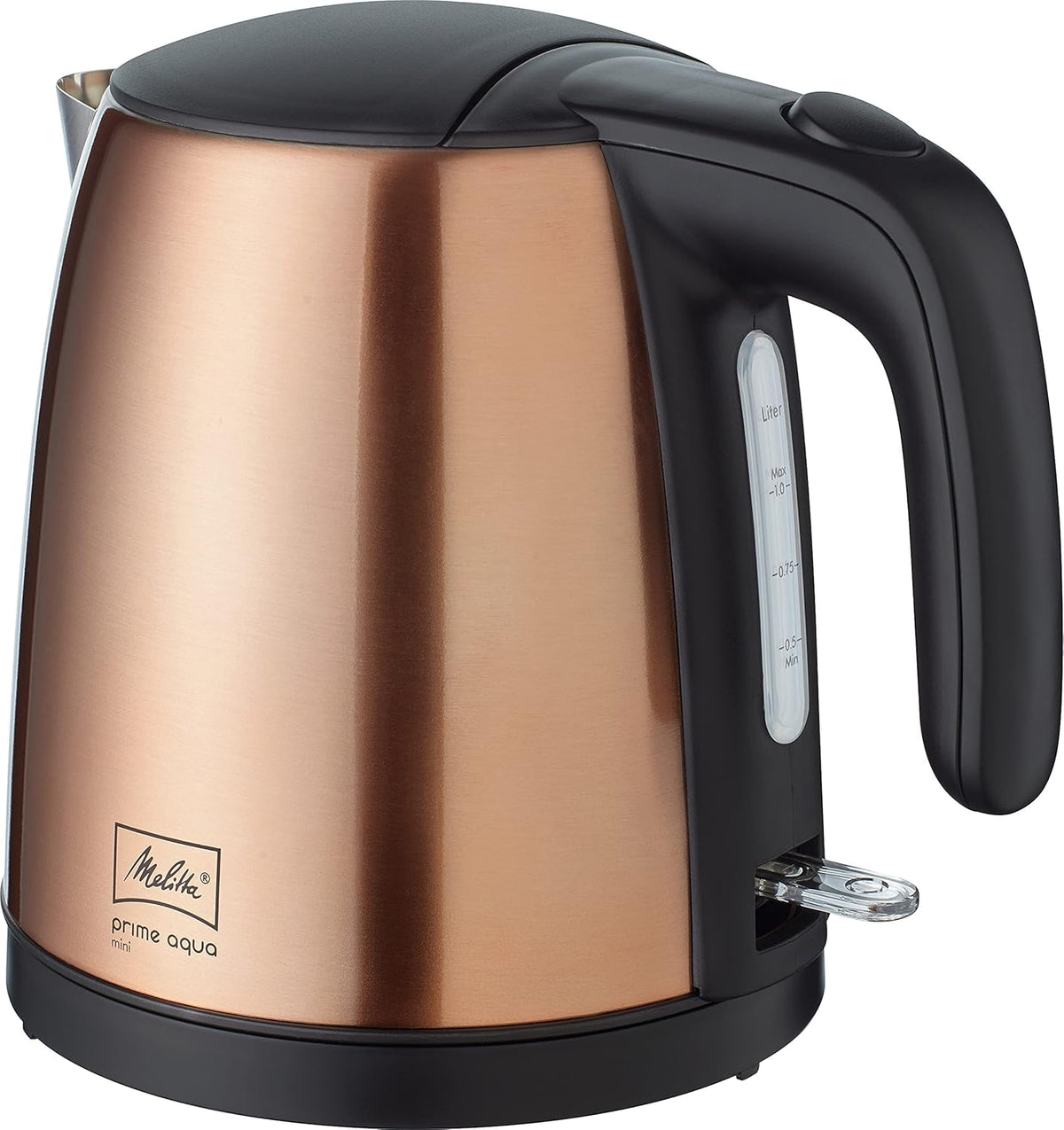 Melitta AromaFresh - Cafetera de filtro - con jarra de cristal - molinillo integrado - función de temporizador - 10 tazas - Negro puro