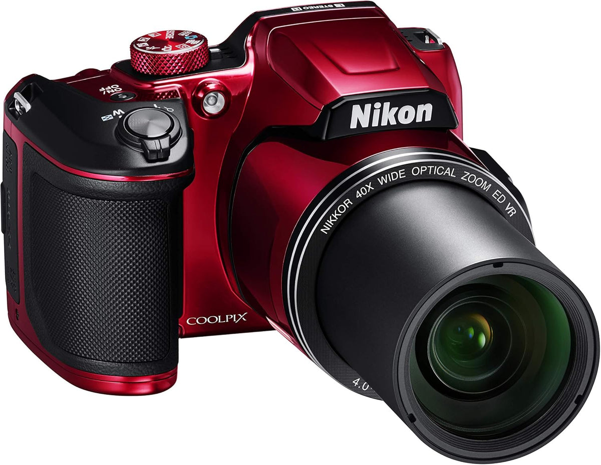 Cámara Nikon COOLPIX B500 Roja (Reacondicionada)