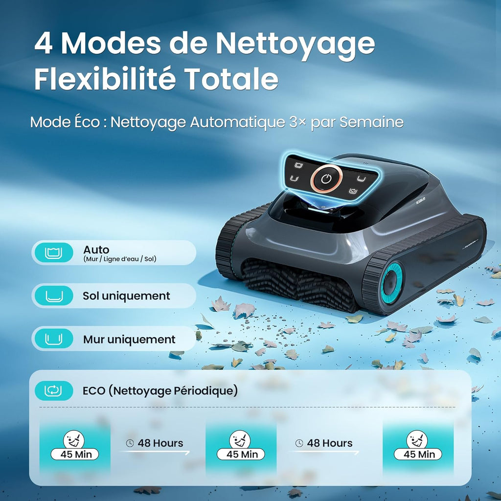 Aiper Scuba S1 (Versión 2025) Robot limpiafondos para paredes y línea de flotación, aspirador de piscina con 180 min de autonomía, filtración ultrafina, navegación inteligente y control por app