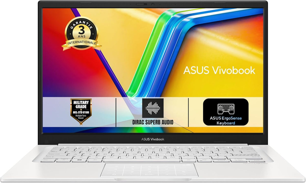 ASUS Vivobook 14 S1404FA-NK326W PC Portátil de 14" FHD (Procesador AMD Ryzen 5 7520U 4,3 GHz, 16 GB de RAM LPDDR5, SSD 512 GB NVMe, Gráficos AMD Radeon, Windows 11 Home) - Teclado AZERTY.
