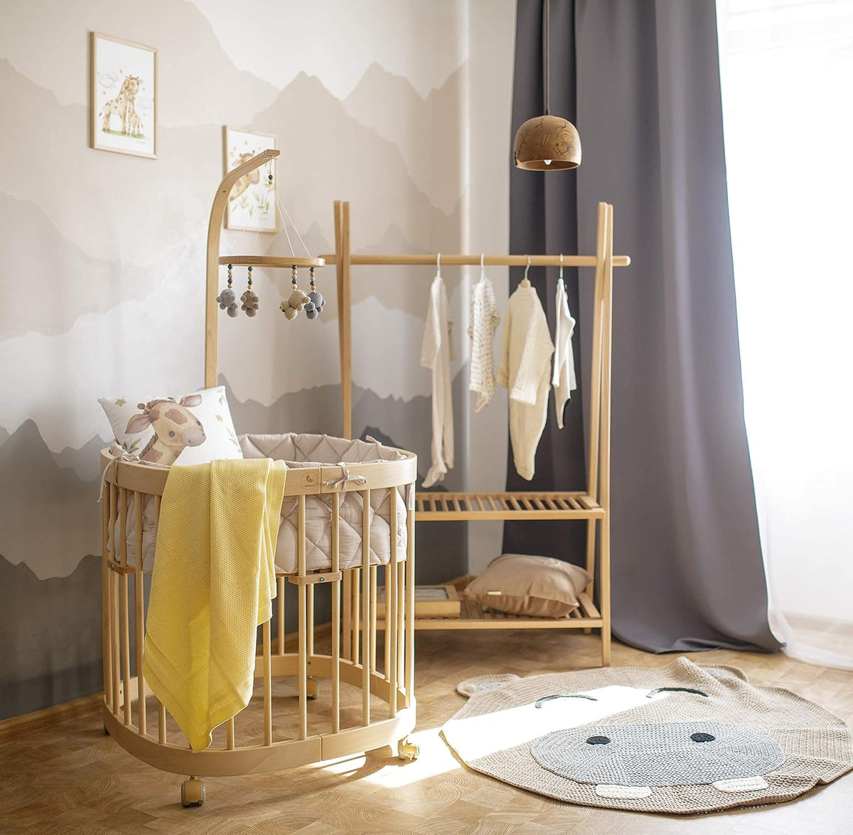 Cuna 7 en 1 tweeto®: cuna de madera evolutiva | cuna de colecho y cuna de barrotes de altura regulable | convertible en cama infantil y parque de juegos (haya natural)