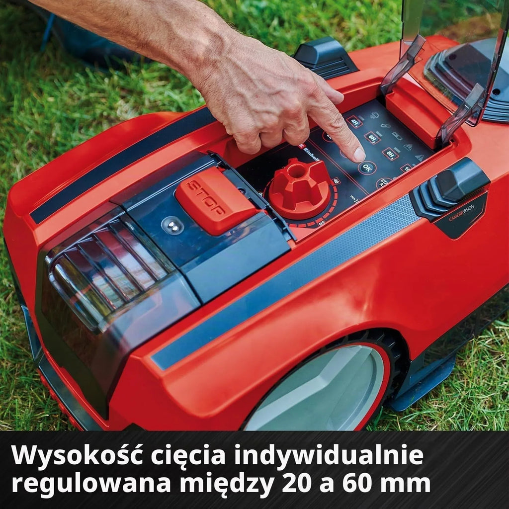 Einhell Freelxo Cam 500 Power X-Change Robot Koszący, Czerwony, 18 cm