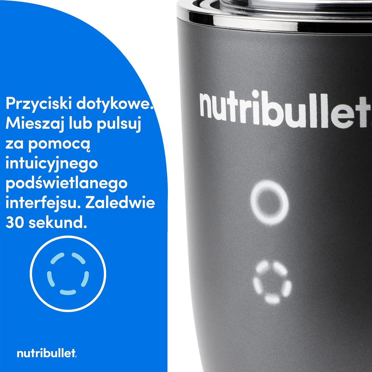 Nutribullet 1000, Blender Elektryczny, Rozdrabniacz, Blender Wielofunkcyjny, Moc 1000 W, Szklanka 900 Ml W Tritan Renew, Cichy i Intuicyjny, Dotykowy i Podświetlany Interfejs