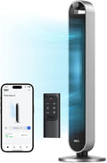 Ventilador de torre inteligente Dreo 25 dB más silencioso con control por voz, ventilador WiFi para Alexa, control por APP, ventilador de pie oscilante de 120°, 12 velocidades, 4 modos, temporizador de 12 horas, Pilot Max S