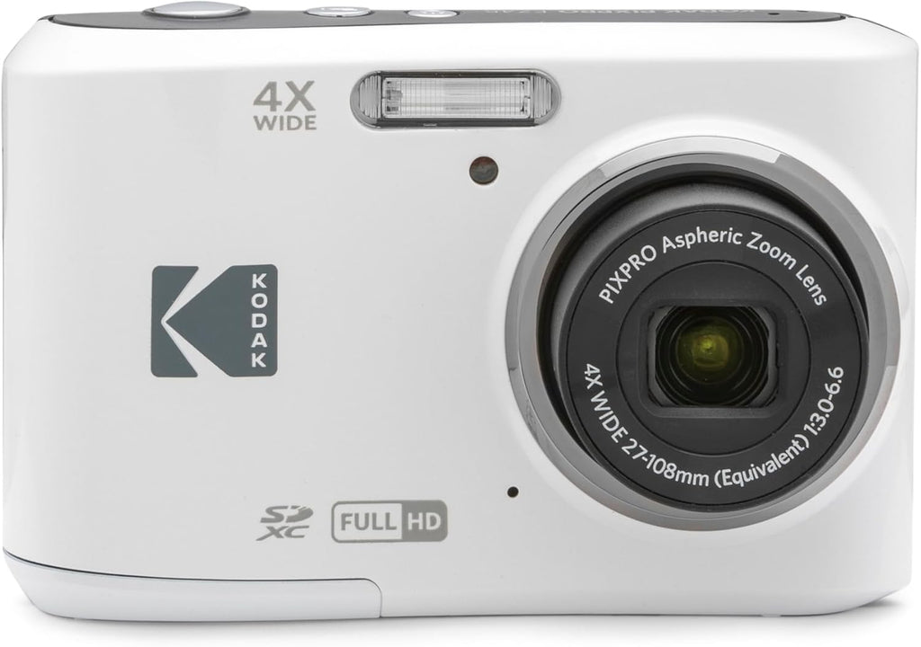 KODAK Pixpro - FZ45 - Cámara digital compacta de 16,44 megapíxeles - Negro - Blanco - 1280 x 720p