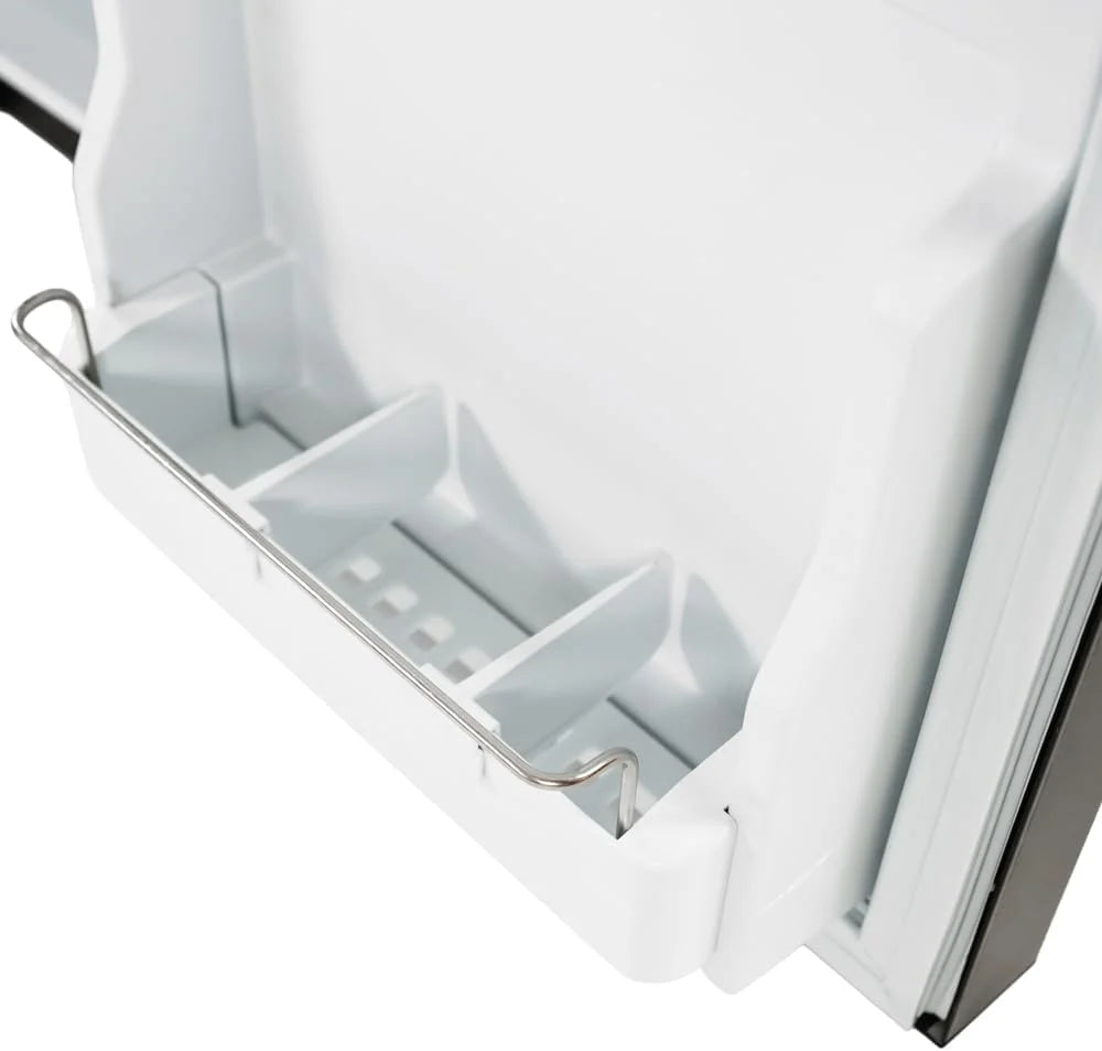 Yolco RL50M lodówka z kompresorem do zabudowy, 42,6 l – 12 V/24 V/230 V, lodówka kempingowa z zamrażarką, aplikacja Bluetooth, tryb turbo i tryb nocny, wyjmowana strefa zamrażania, do przyczepy